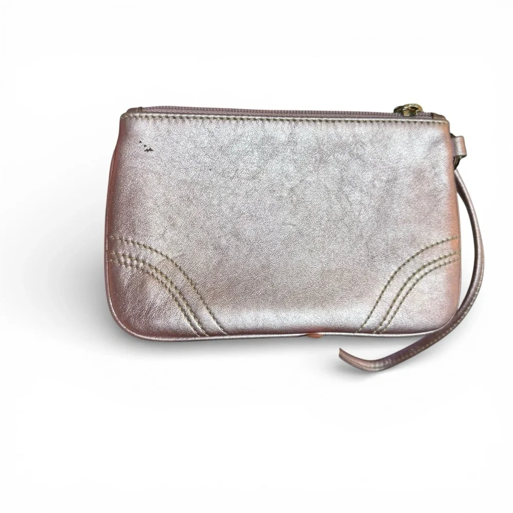 Coach Metallic Pink Wristlet